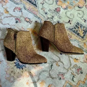 SOLE SOCIETY so Chelsea  brown/black cheetah print calf hair ankle boots size 8